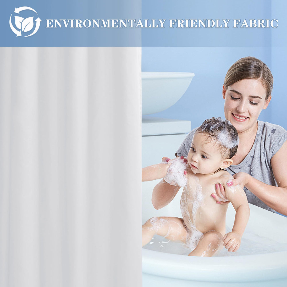 Nasitos water-repellent fabric detail keeps floors dry after showers.