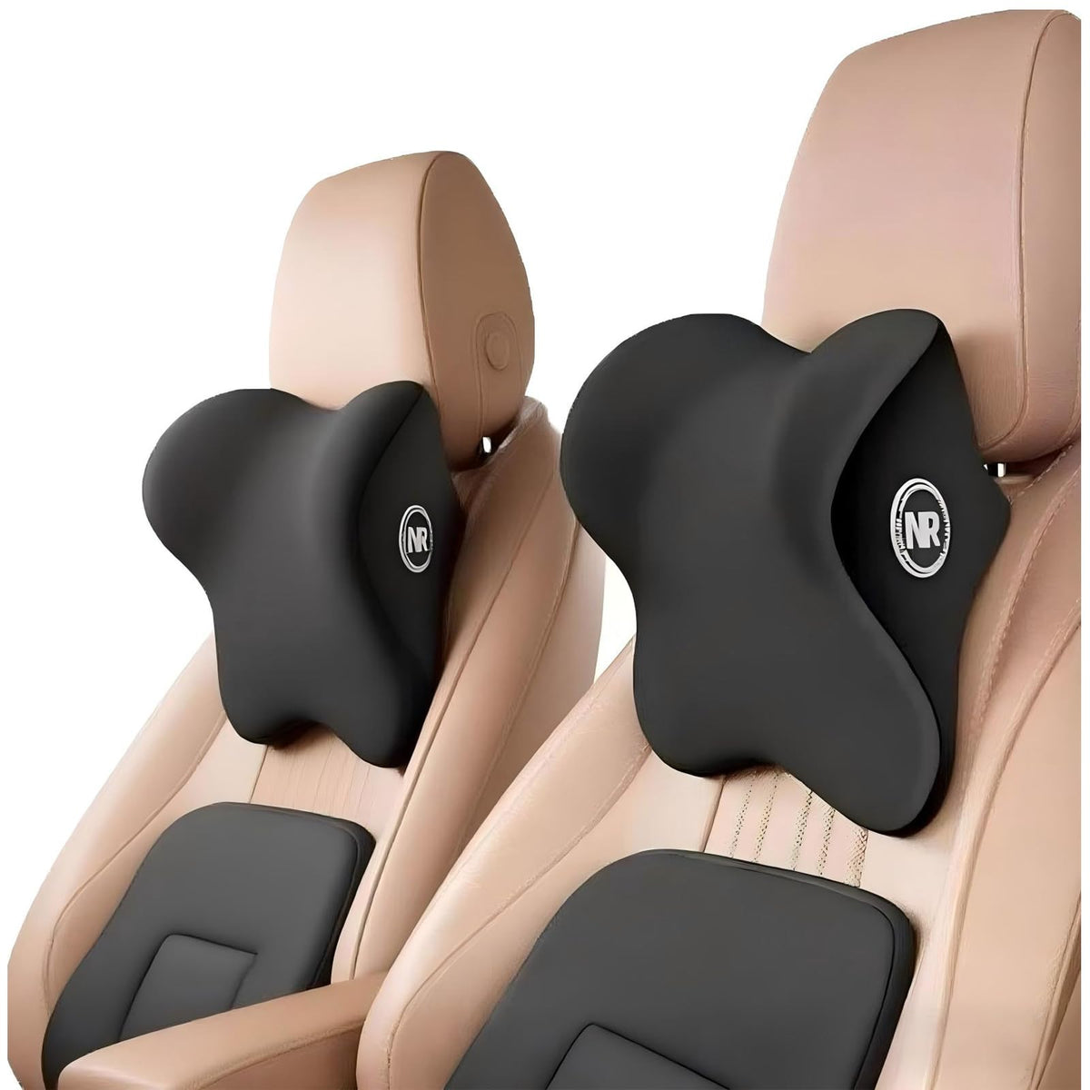 Nastravail two-pack car headrest pillow offers steady neck support on long trips.