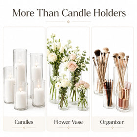 Natcense candle holder doubles as desk organizer and makeup brush holder
