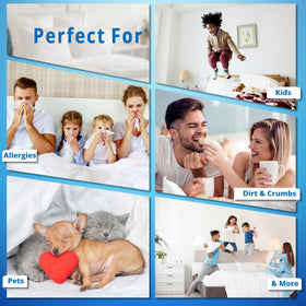 Quiet, soft cotton encasement from National Allergy Premium pillow protector.