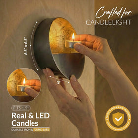 NativeSkins Eclipse compact 6.5-inch sconce suitable for small spaces.