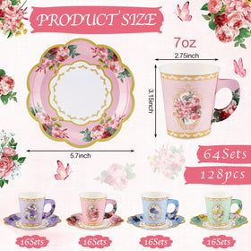NatNarr disposable 6-inch tea saucers for easy cleanup.