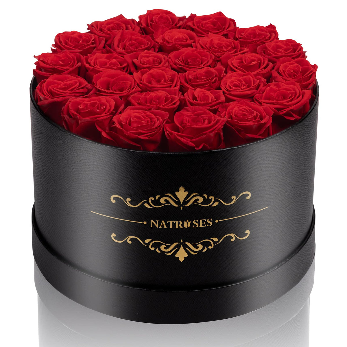 NATROSES 27-piece forever preserved roses in a box for timeless gifting.