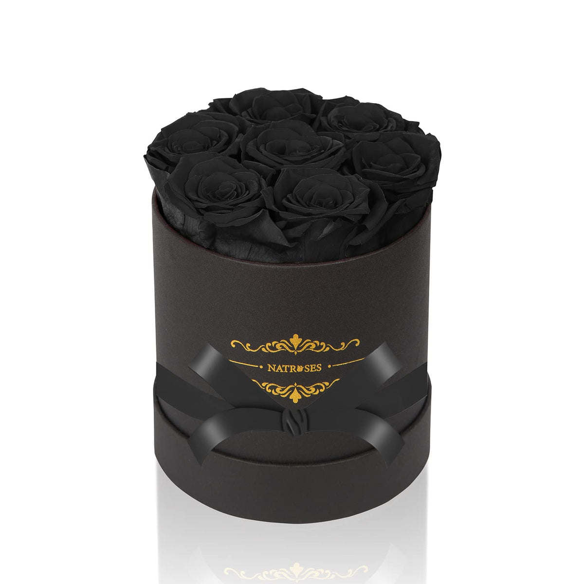NATROSES 7-piece preserved roses in black box, lasting beauty for months