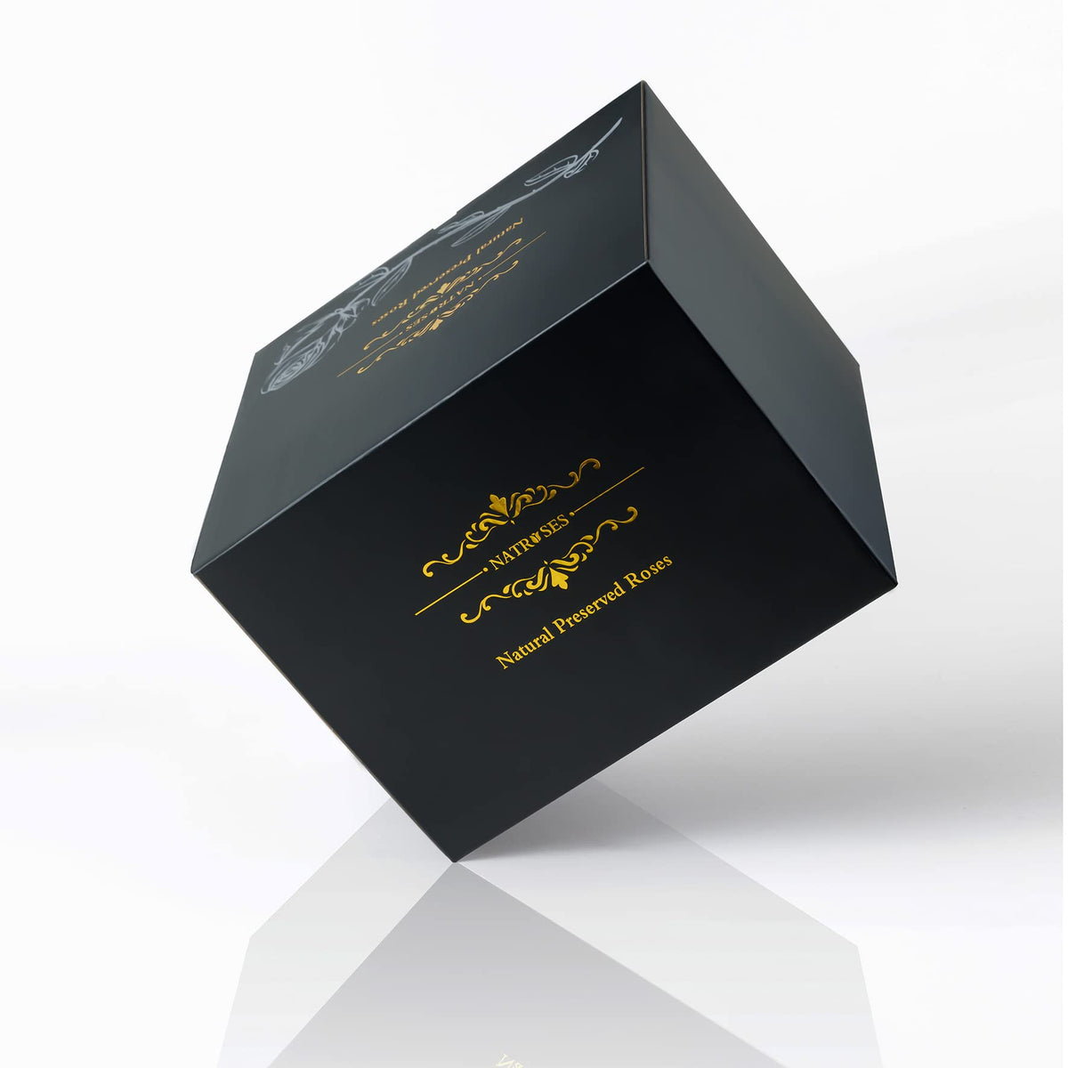 NATROSES elegant-velvet-box-presentation enhances premium gift for her.