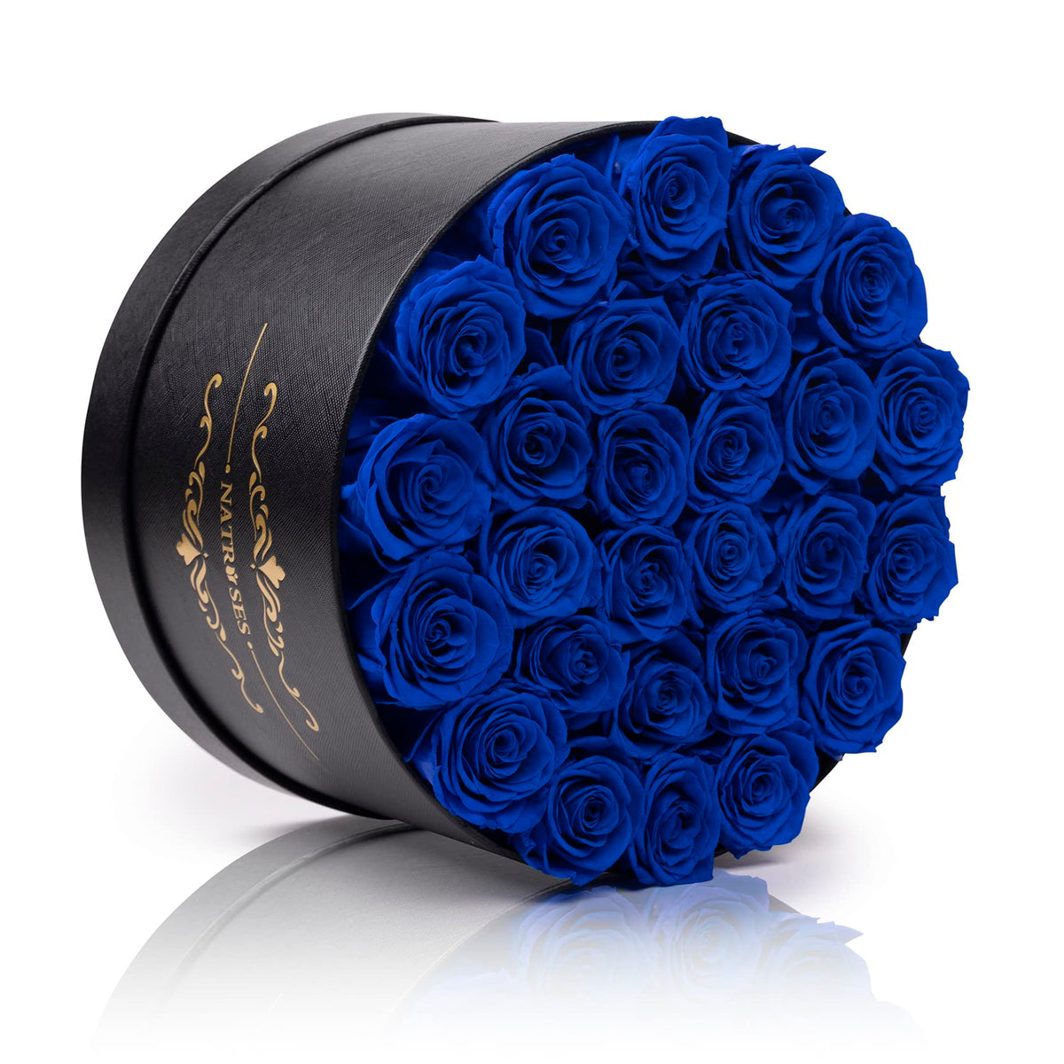 NATROSES black luxury box closeup, premium gift presentation