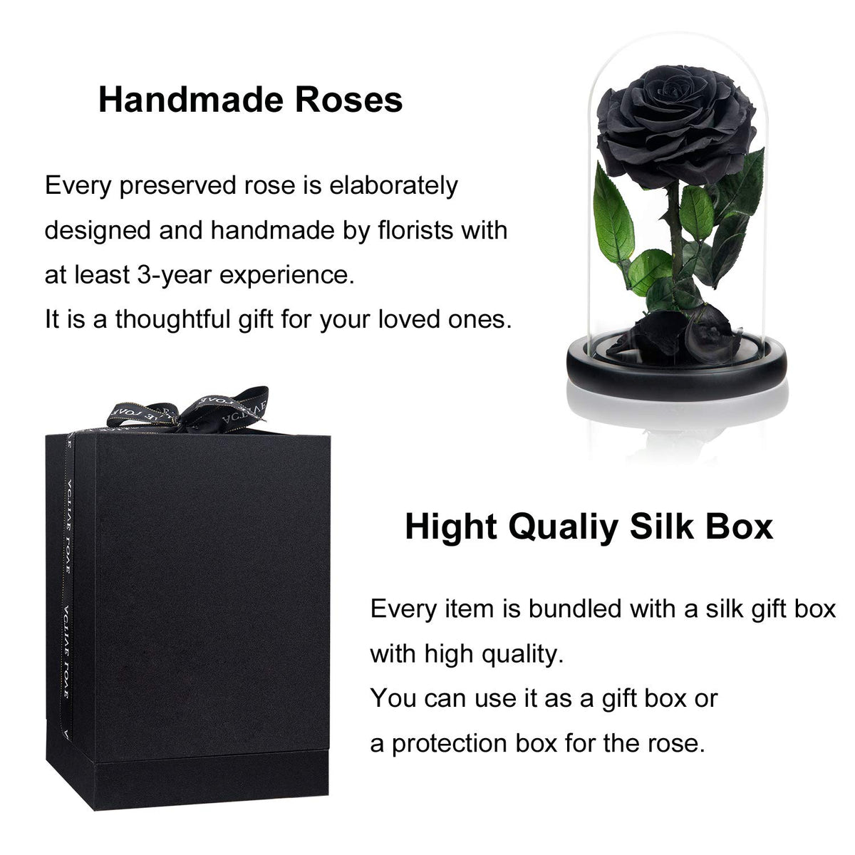 NATROSES luxury preserved rose lasts 2–3 years with minimal care.