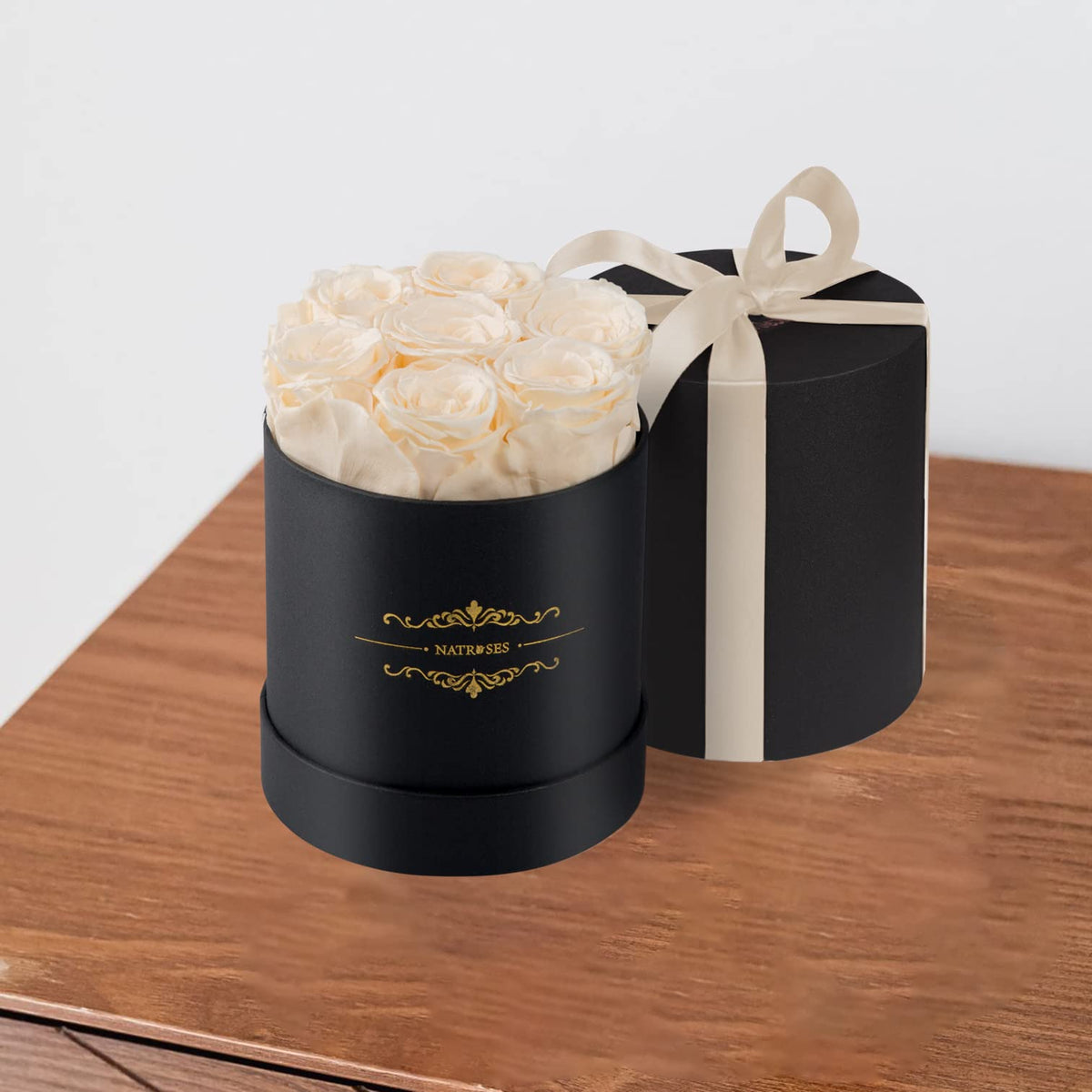 Natroses romantic gift packaging highlights a thoughtful, lasting gift