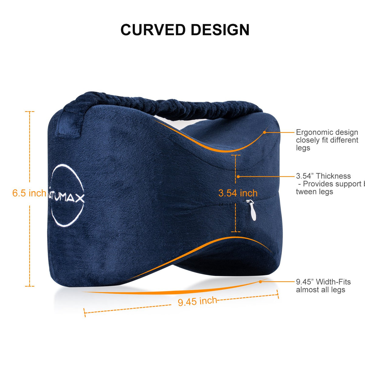 NATUMAX knee pillow plus sleep mask enhances bedtime comfort.