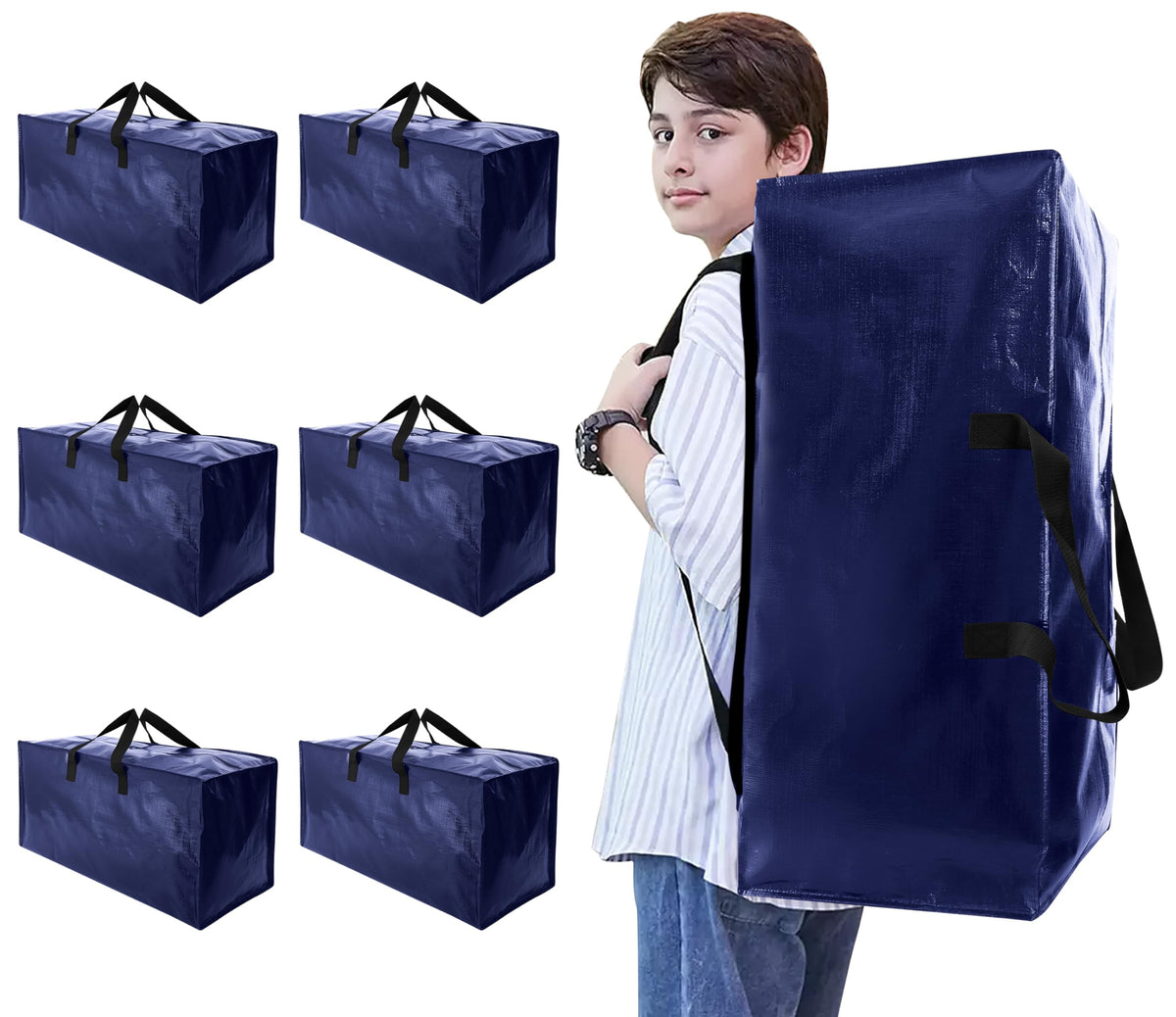 NATURELUX heavy-duty moving bags front view for easy packing and transport.