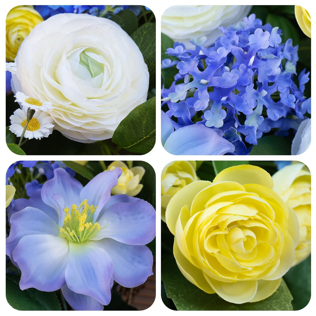 NaturaWre artificial hydrangea blooms provide lasting beauty with low maintenance.