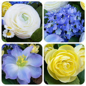 NaturaWre artificial hydrangea blooms provide lasting beauty with low maintenance.