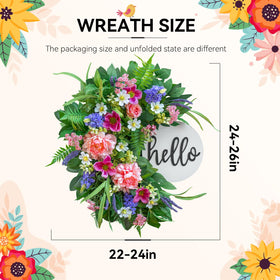 Naturawre lavender sprigs and berry accents bring subtle color to door decor.