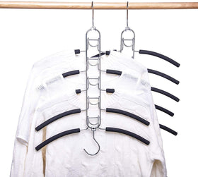 Nature Smile 4 Pack anti-slip clothes hangers keep shirts securely in place.
