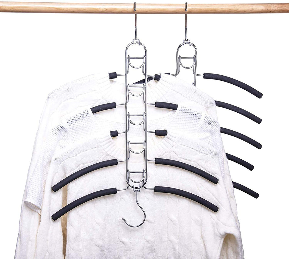 Nature Smile 4 Pack anti-slip clothes hangers keep shirts securely in place.