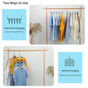 Nature Smile 5-in-1 multi-layer hangers maximize closet space efficiently.