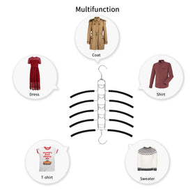 Nature Smile multi-layer clothes rack keeps outfits tidy and easy to reach.