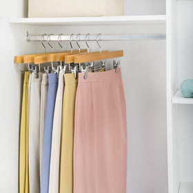 Nature Smile deluxe hangers suit pants, skirts, and versatile garments