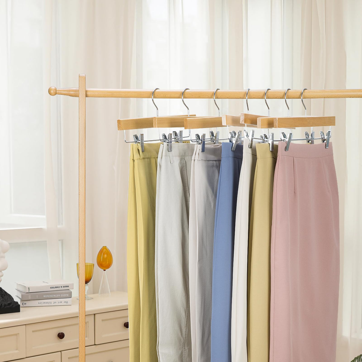 Nature Smile slim profile hangers save closet space without sacrificing durability