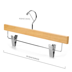 Nature Smile hanger with clips securely holds pants and skirts to prevent creases