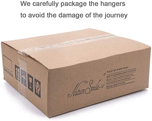 Nature Smile standard-rod compatible hangers fit most closets for efficient storage