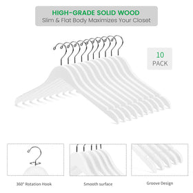 Contoured shoulders on Nature Smile hangers help garments maintain shape and form.