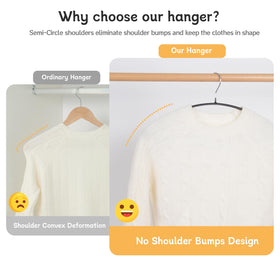 Nature Smile clothes hangers help keep your closet neat and easy to browse.