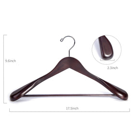 Nature Smile extra-wide shoulder hanger showcases ample support keeping jackets and coats from wrinkling