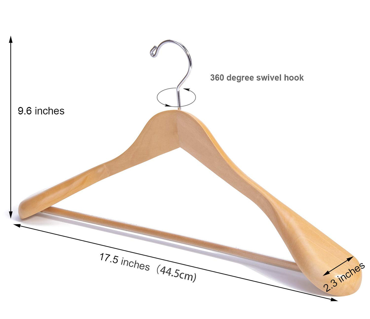 Nature Smile extra-wide shoulder hangers support suits and coats while preserving shape.