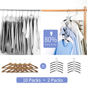 Nature Smile hanger dimensions 16.2 inches wide and 18.9 inches tall for larger garments.
