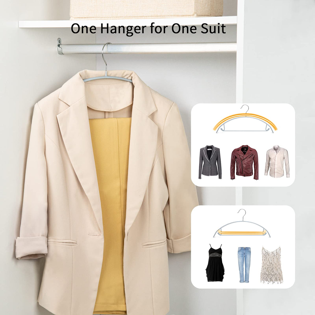 Nature Smile heavy-duty metal construction provides sturdy support for coats