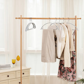 Nature Smile multi-function hangers accommodate coats, sweaters, scarves, belts, and more