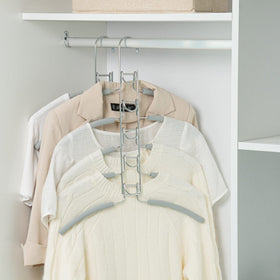 Nature Smile no-shoulder-bump hangers with anti-slip padding protect delicate fabrics.