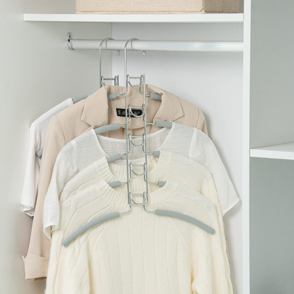 Nature Smile no-shoulder-bump hangers with anti-slip padding protect delicate fabrics.