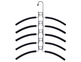 Nature Smile no shoulder bump multi-layer hanger back view showing space-saving design.