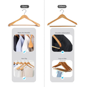 Nature Smile non-slip bar with screw keeps trousers in place and wrinkle-free.