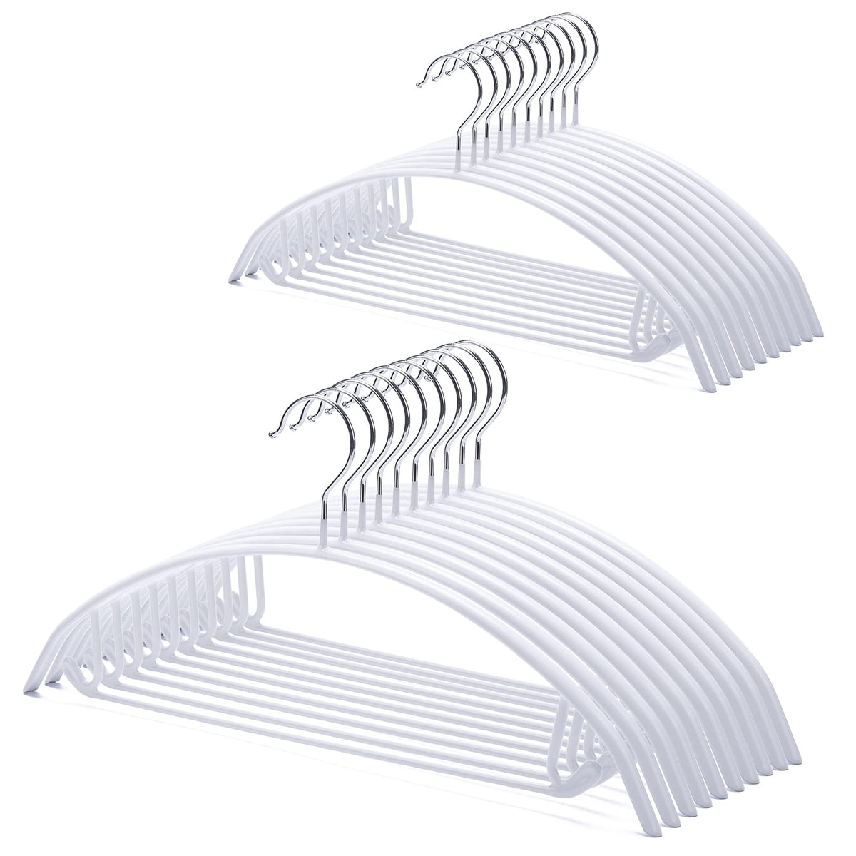 Nature Smile non-slip PVC coating hangers keep clothes secure on the rod