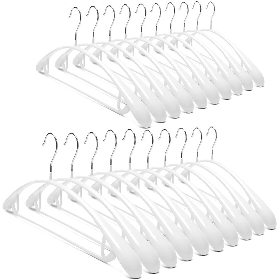 Nature Smile non-slip PVC sweater hangers with secure grip for organized closet space