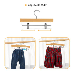 Nature Smile pack of 10 natural wood hangers offers tidy storage