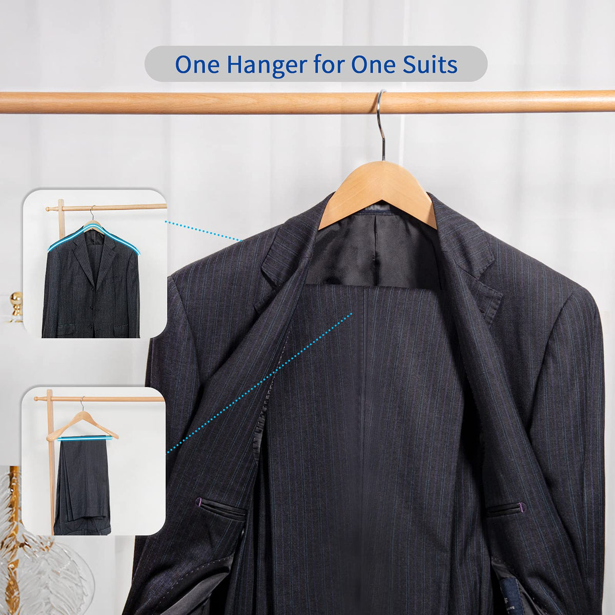 Nature Smile sturdy packaging in solid box protects hangers during shipping.