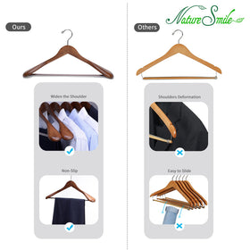 Nature Smile screw-in installation provides secure, long-lasting closet hardware.