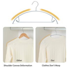 Nature Smile shoulder bump-free hangers protect shoulders and keep closet neat
