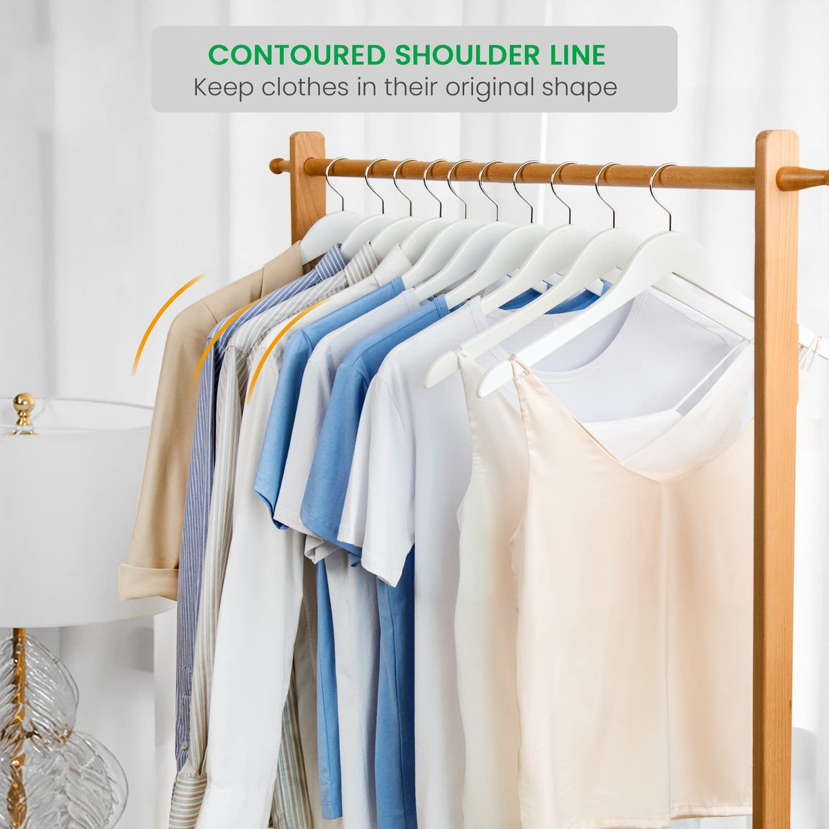 Smooth surface reduces friction, keeping your clothes free from creases and abrasion.