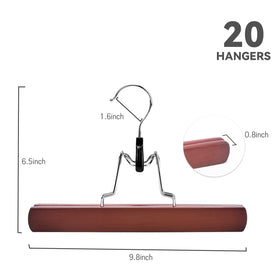Nature Smile solid wood skirt hanger with smooth finish for neat closet organization.
