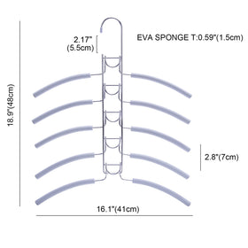 Nature Smile space-saving hangers maximize closet space and prevent wrinkles.