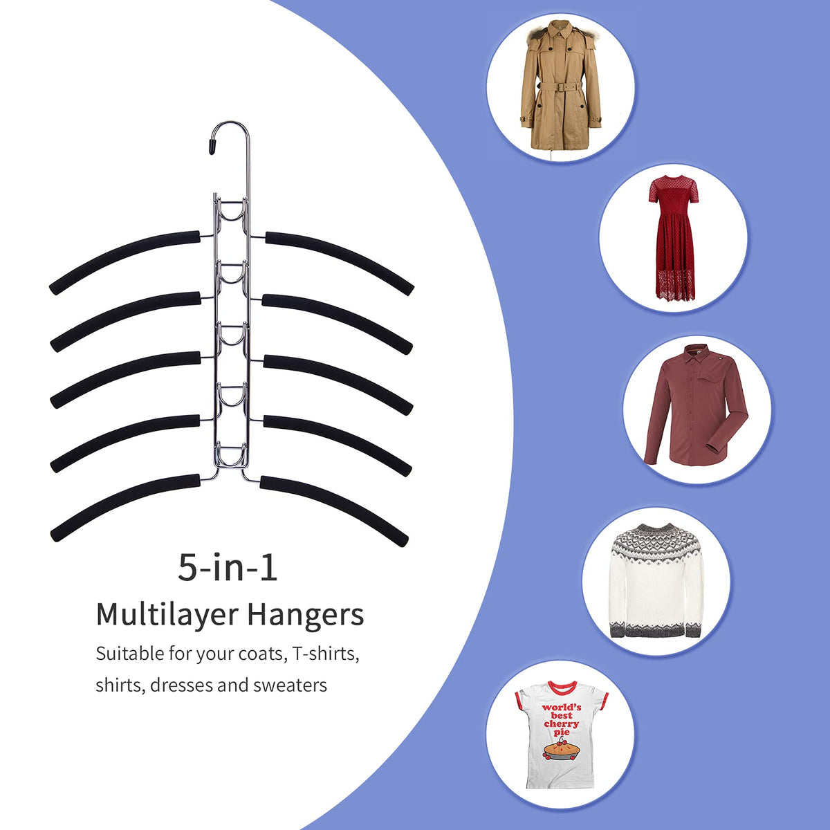 Nature Smile two-sided rack hanging system provides flexible organization.
