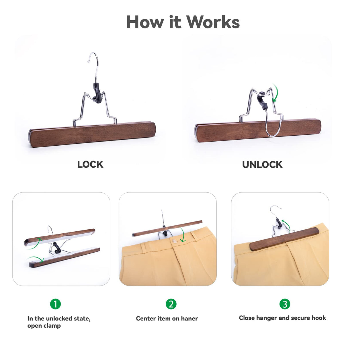 Nature Smile velvet-grip bars provide secure fabric hold.