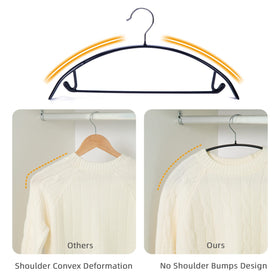 Nature Smile wardrobe hangers in closet for coats and suits organization