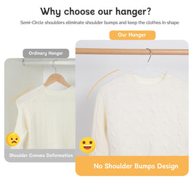 Nature Smile white color hangers in a pack for clean closet look