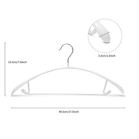 Nature Smile wide shoulder PVC hangers providing sturdy support for heavy garments